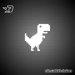 8 Bit Dinosaur Sticker